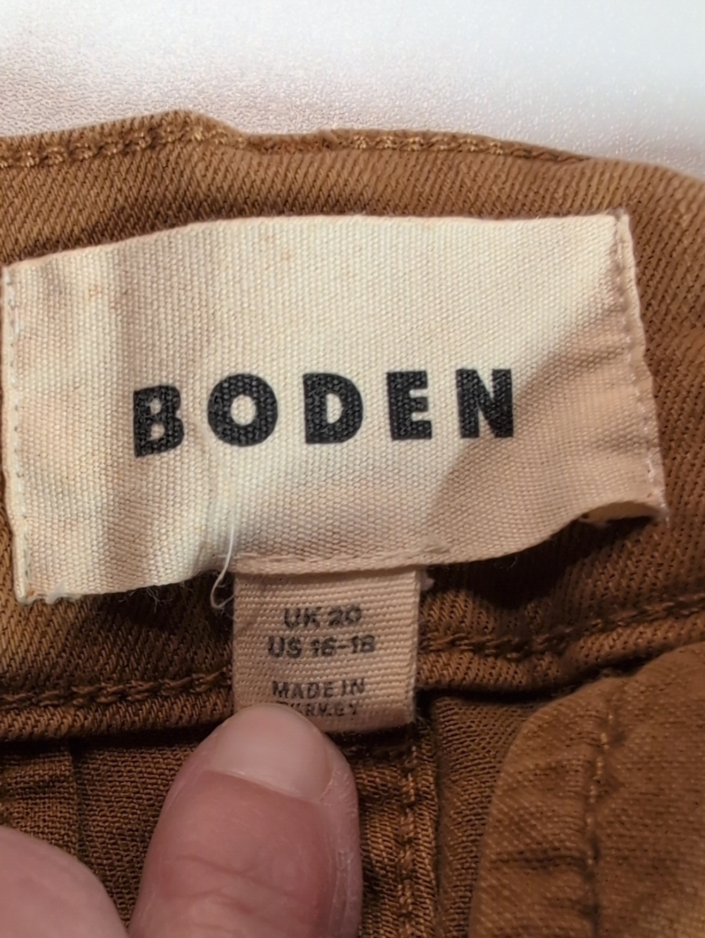 BODEN Wide Leg Cargo Pant‎ in Gingerbread Relaxed Trouser Casual High Waist 16 - Picture 8 of 10